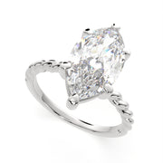 Renata Marquise Cut Solitaire Rope Engagement Ring Setting - Nivetta